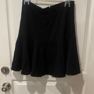 CAbi Elegant Black A-Line Skirt